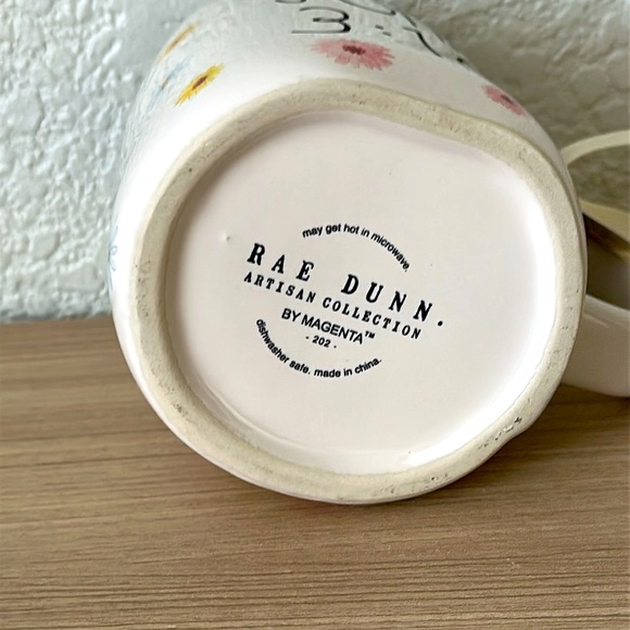Rae Dunn Cream Floral Mug with Inspirational Quote - Picture 3 of 3